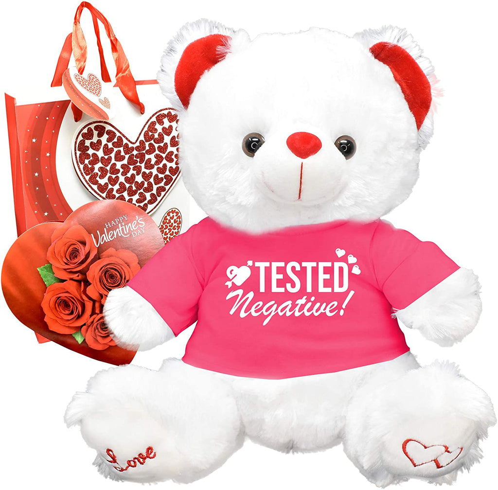 Tested Negative  Galentines Gifts Valentines Day Teddy Bear Chocolates Gift Bag Her Women Best Friend Girlfriend