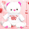 Custom Text Add Your Text Here Valentines Day Teddy Bear Chocolates Gift Bag Heart Shaped Pink Red Teddybear Gift Her Him Wife Husband