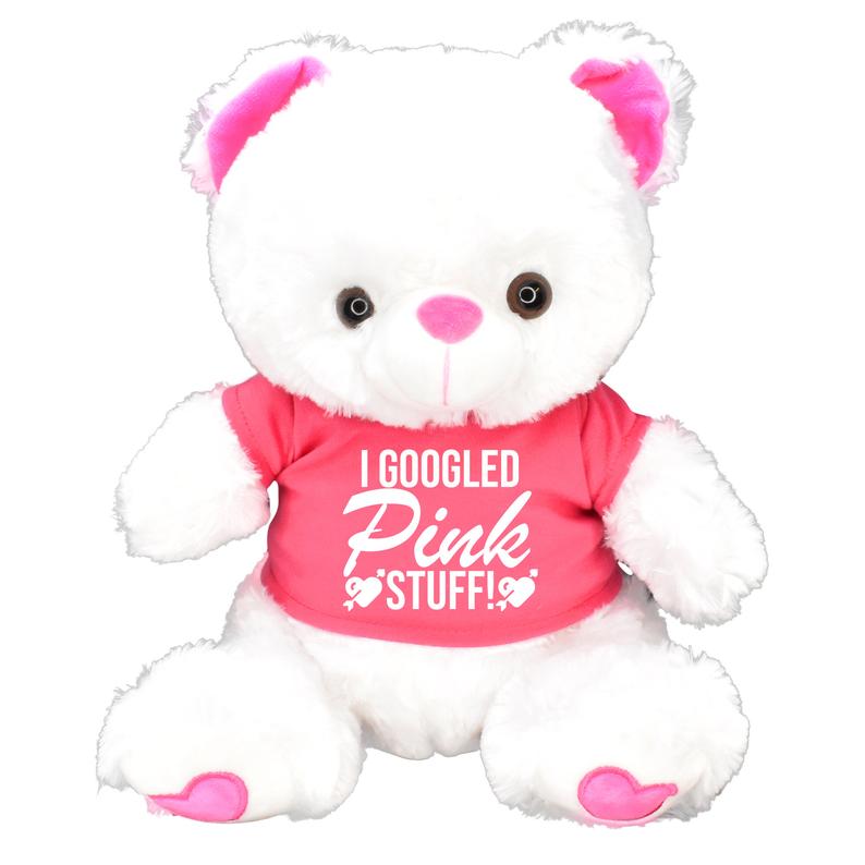 I Googled Pink Stuff! Valentines Day Teddy Bear Gift Present Girlfriend Boyfriend Wife Husband Galentine Day