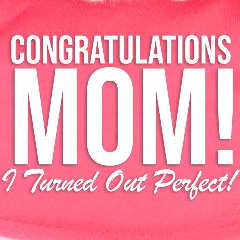 Congratulations Mom! White Plush Soft Teddy Bear Pink Shirt Mothers Day Amazing Gift For Your Lovely Mom!