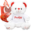 Pretty AF Funny Valentines Day Gift Teddy Bear Chocolates Gift Bag Plush Girlfriend Boyfriend Galentines Husband Wife