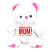 Congratulations Mom! White Plush Soft Teddy Bear White Shirt Mothers Day Amazing Gift For Your Lovely Mom!