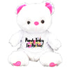 Punch Today In The Face! 12" White Plush Soft Teddy Bear Floral Sarcastic Funny Sayings Motivitional Inspirational Perfect Gift For Any Occasion